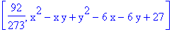 [92/273, x^2-x*y+y^2-6*x-6*y+27]